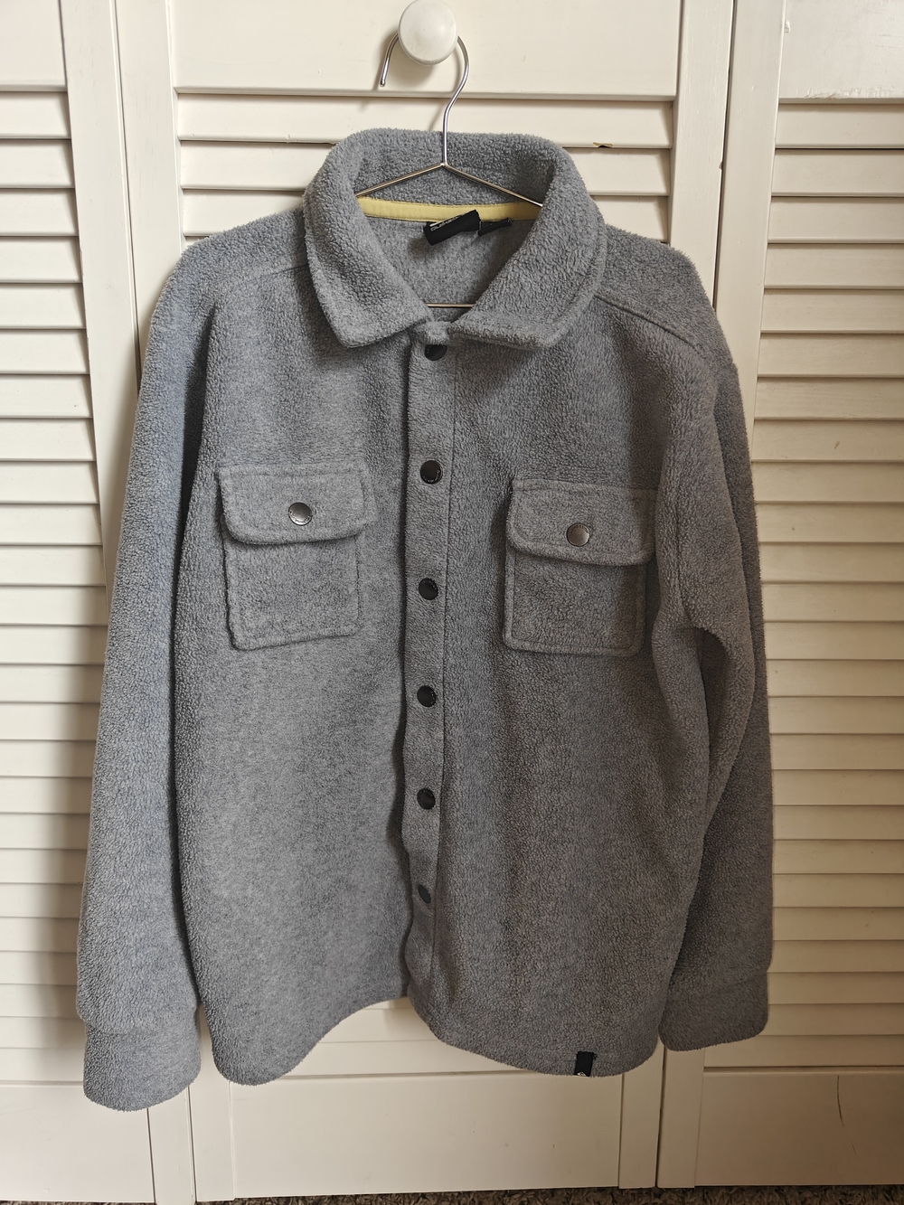 Quicksilver Kids Gray Fleece Shirt Jacket Unisex Size 7/8